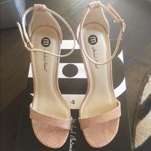 Michael Antonio Blush Snake Sandals - Size 7
